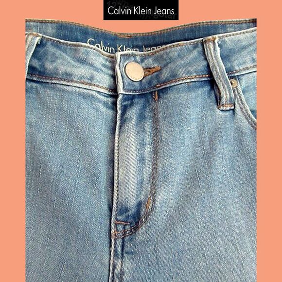 Calvin Klein NEW HUNTINGTON Boyfriend 5-Pocket Cuff Mini Shorts 28 - Picture 2 of 12